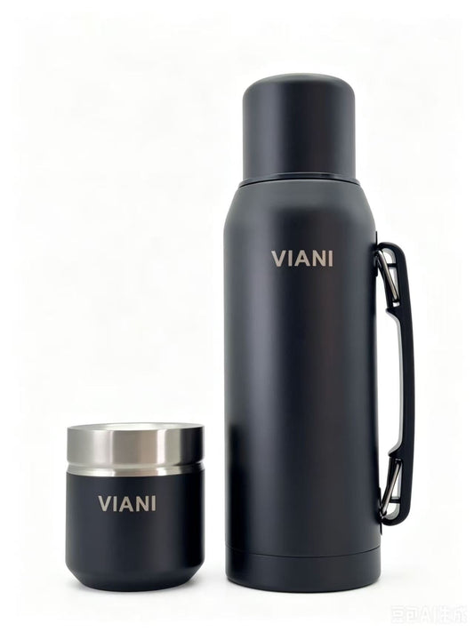 Termo VIANI NEGRO Classic 1LT + Mate de REGALO.