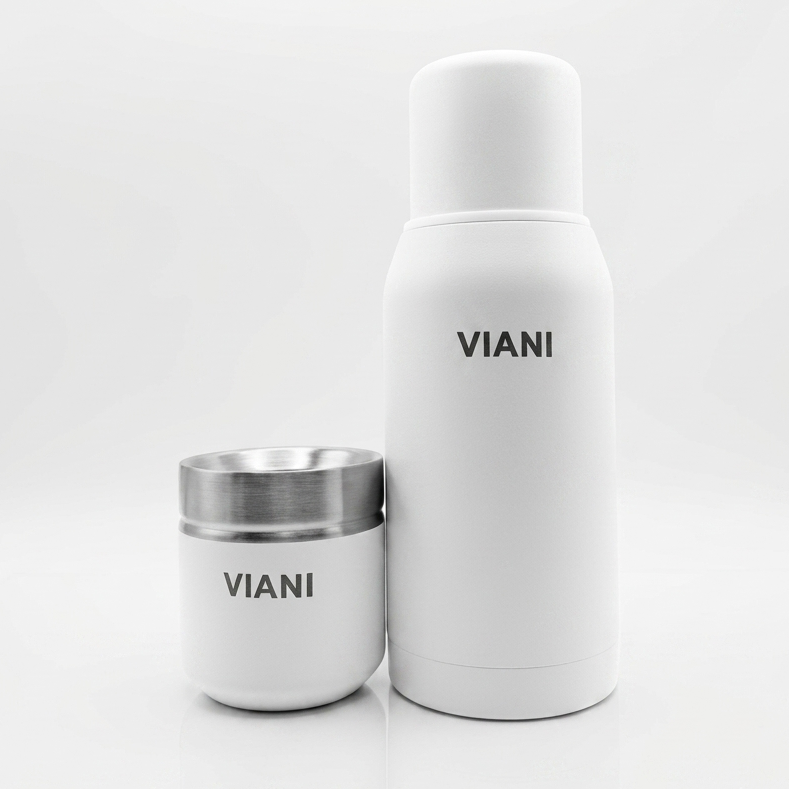 Termo VIANI Blanco 750ml + Mate de REGALO.