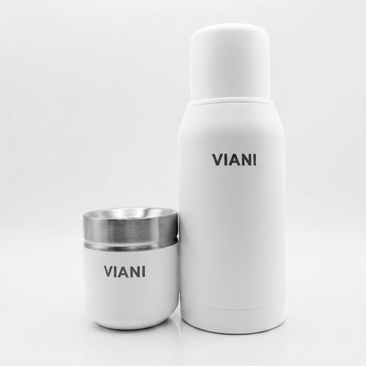 Termo VIANI Blanco 750ml + Mate de REGALO.